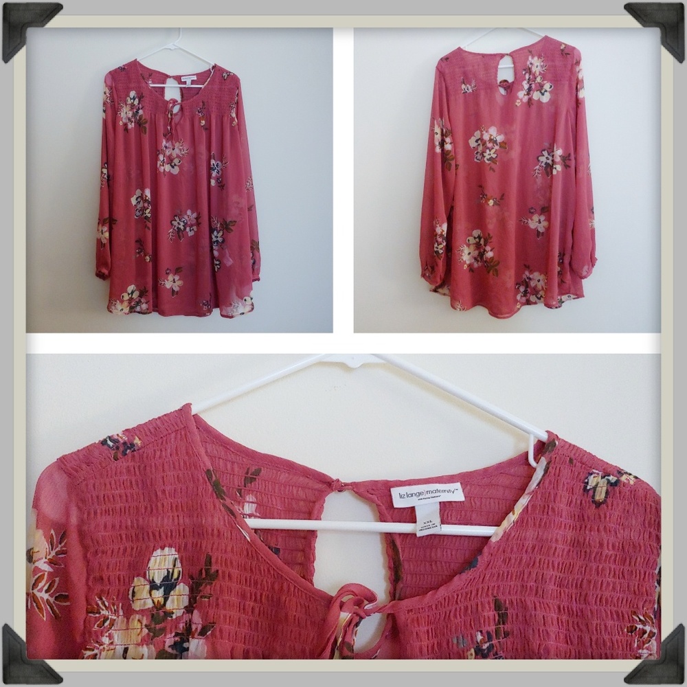Chiffon Boho Plus Sized Maternity Blouse
